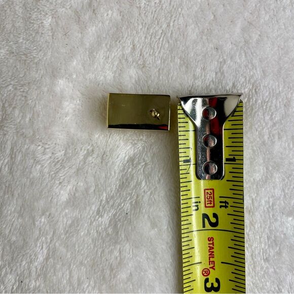 Vintage Earrings Faux Double Pearl Rectangular Post Pierced Retro 80s Gold Tone - Picture 9 of 9